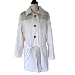 London Fog Belted Trench Coat Classic‎ Raincoat Neutral Color XL